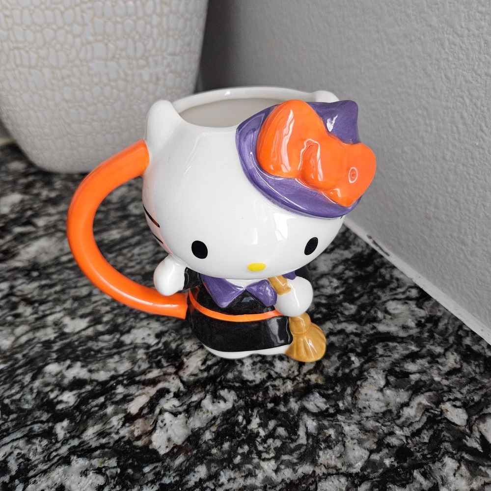 Blue Sky Clayworks Hello Kitty Halloween Cat Mug By‎ Sanrio 2024 Collectible